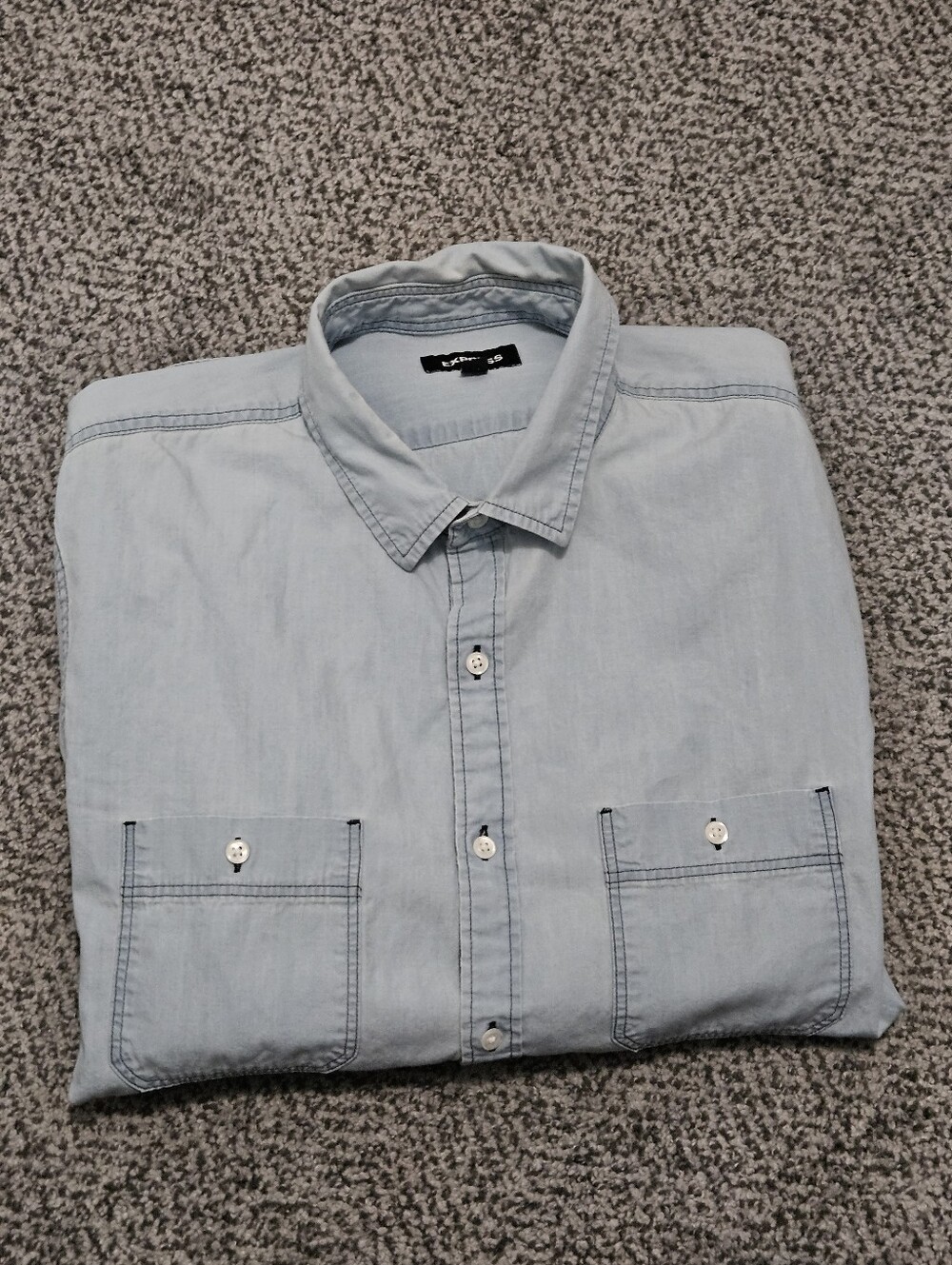 Sale: Men’s Express Light Denim Shirt - X-Large